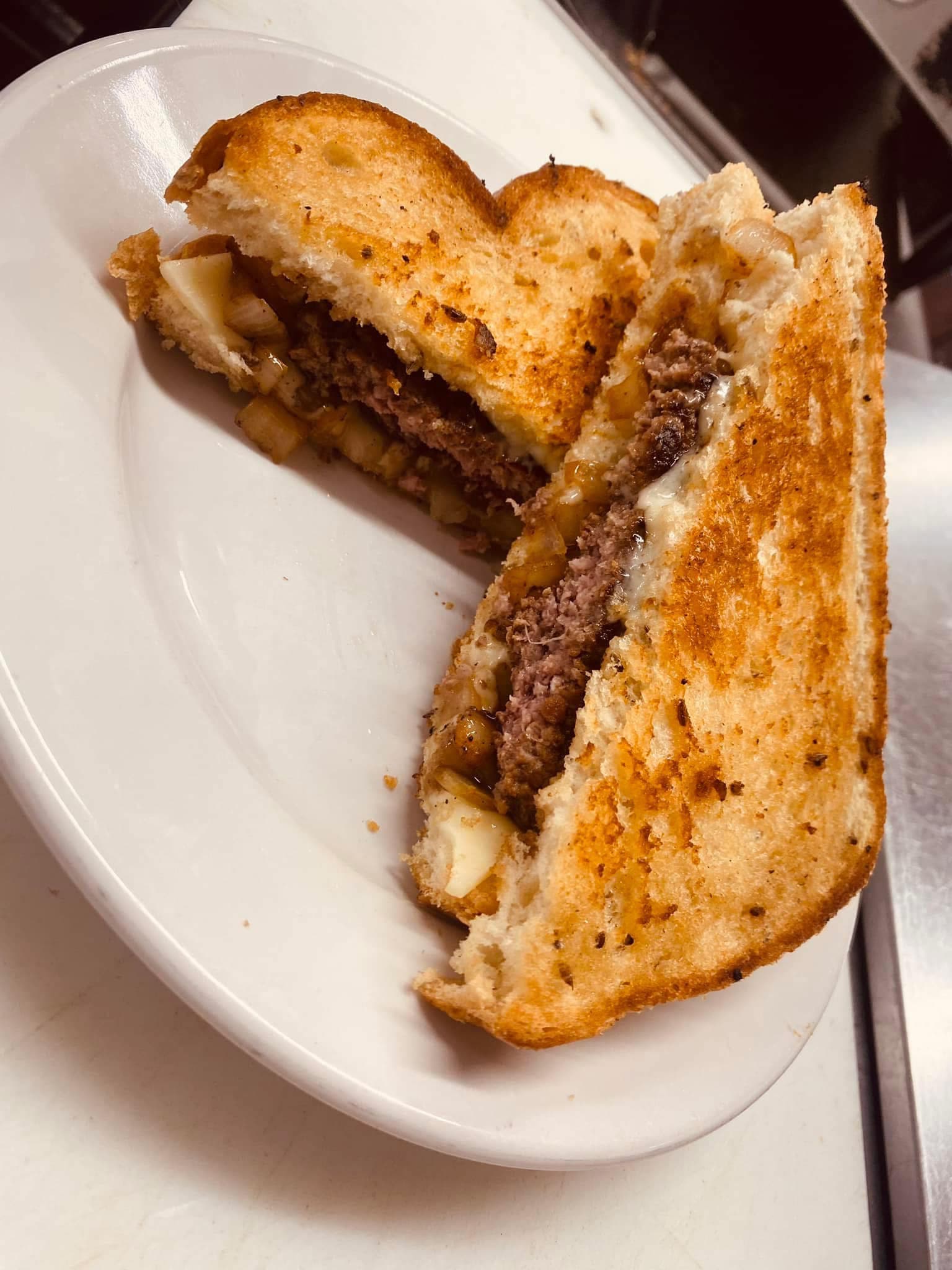Burger Hut patty melt